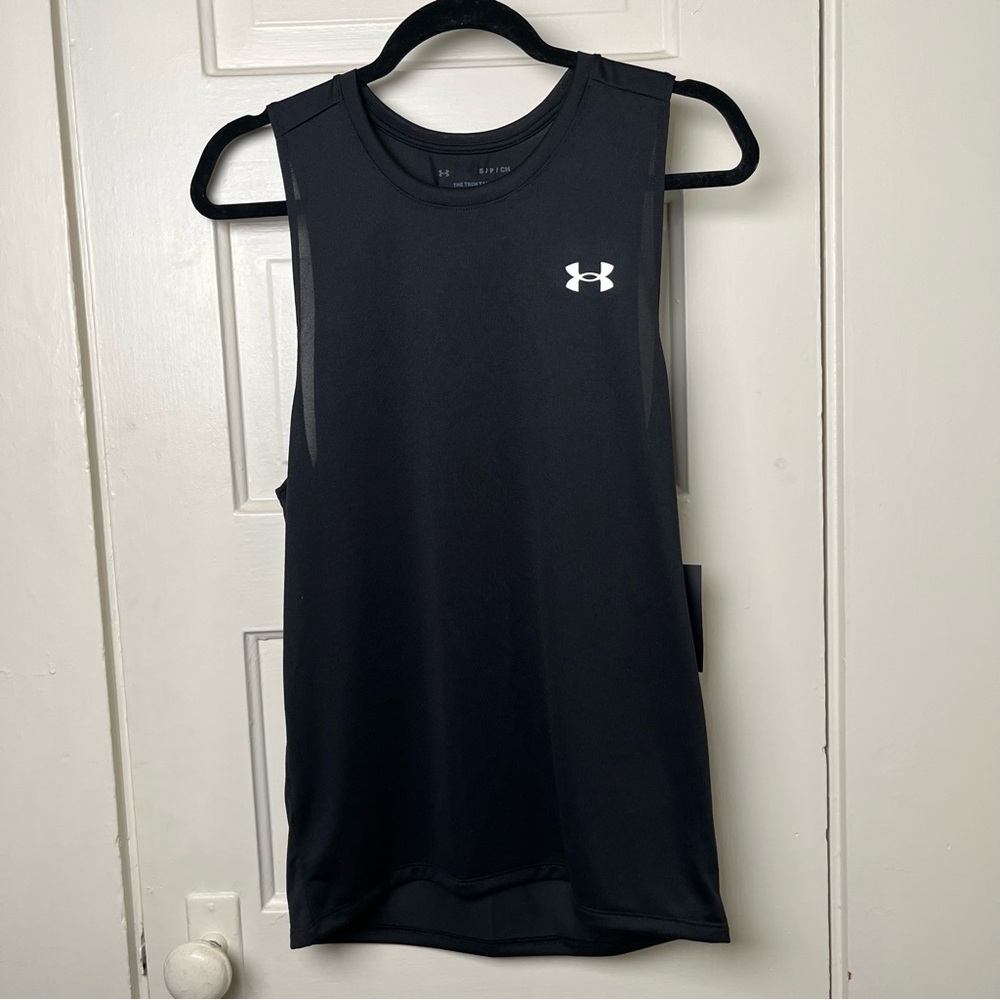 Under Armour Black Sleeveless Athletic Tank Men’s Workout Training Beach Summer